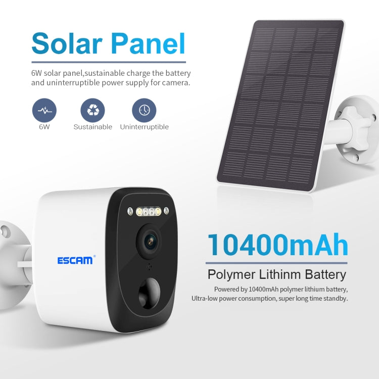 ESCAM QF370 3MP Cloud Storage PT WIFI Solar Panel IP Camera with PIR Alarm Support Night Vision & Two Way Audio, QF370 ESCAM QF370 3MP Cloud Storage PT WIFI Solar Panel IP Camera with PIR Alarm Support Night Vision & Two Way Audio, QF370